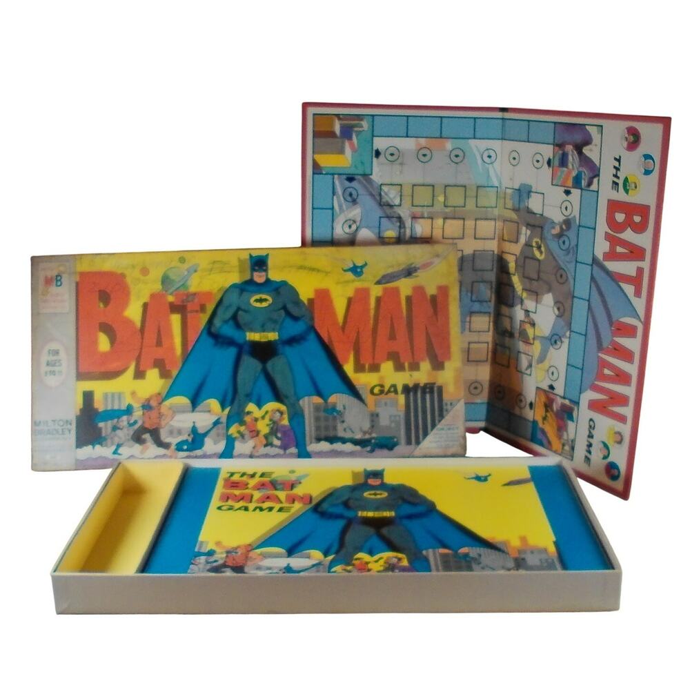 1966 The Batman Board Game Box w/Game Board & Inserts Milton Bradley #4648